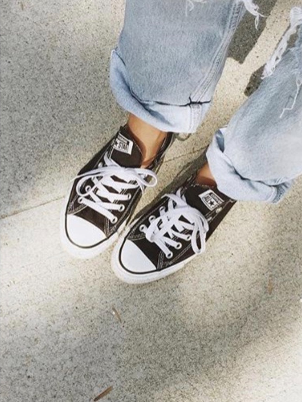 Converse Kids Black and White Low Top Sneakers
